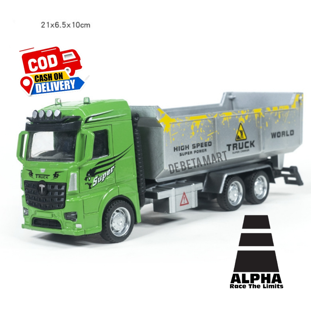 DIECAST DUMP TRUCK MINIATUR METAL MODEL TRUK BAK