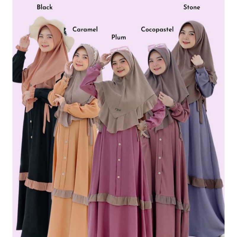 CMSSTORE | ANNYA DRESS BY EMKA HIJAB READY SIAP KIRIM