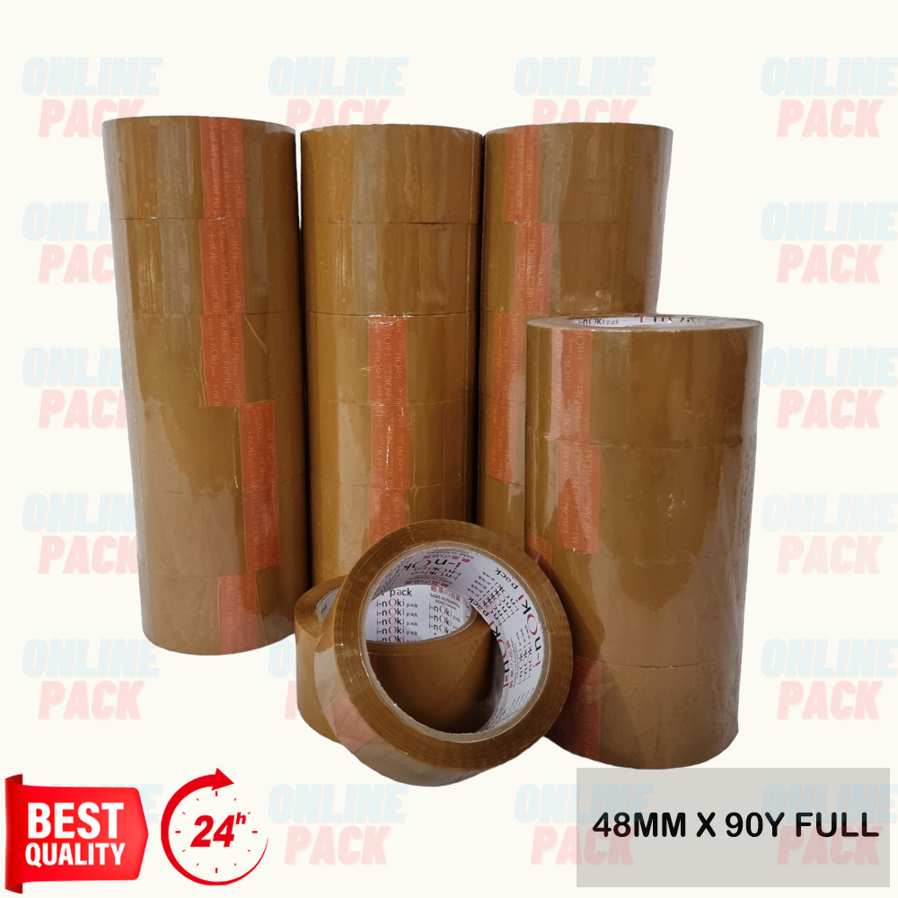 

LAKBAN PACKING COKELAT 90Y X 48MM 90 YARD INOKI 82M FULL OPP TAPE KUAT
