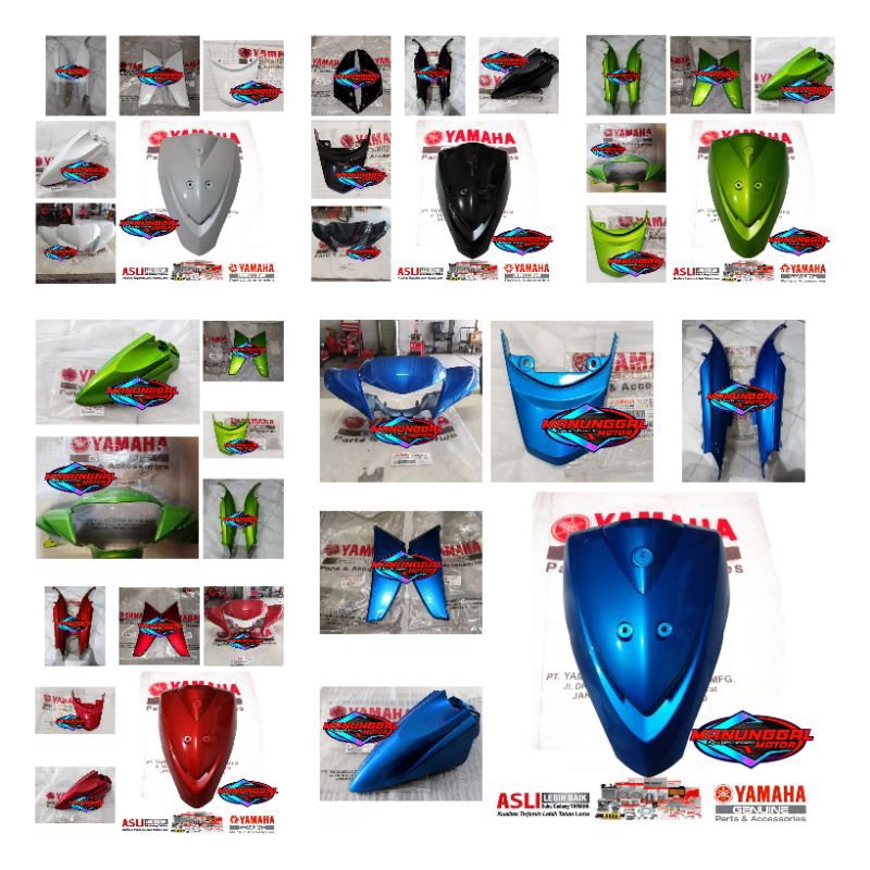 Paket Full Set Body Halus Mio J (8pcs) Original Yamaha Putih, Hitam, Merah, Hijau, Biru