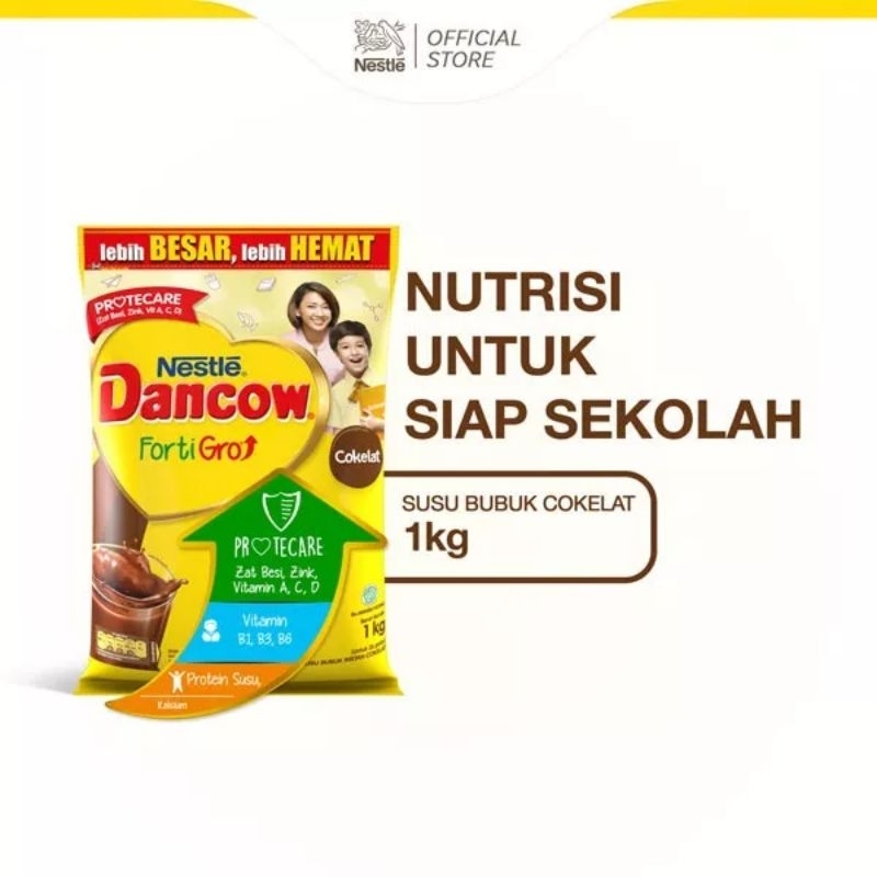 Dancow 1+ Susu Rasa Vanilla / Fortigo Cokelat 1kg