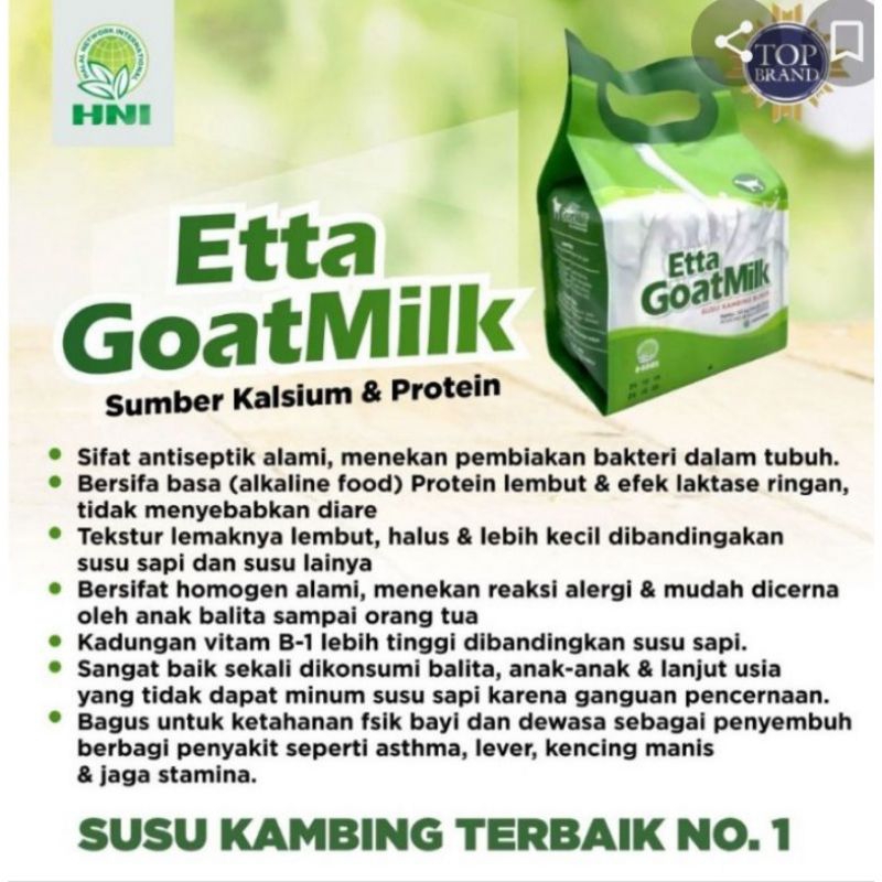 

SUSU ETTA GOAT MILK HNI HPAI