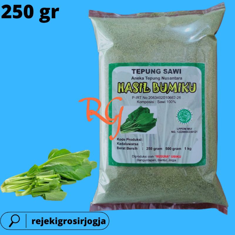 Tepung Sawi Hijau Organik kemasan 250 GRAM/Tepung Sawi Organik kemasan 250 GRAM