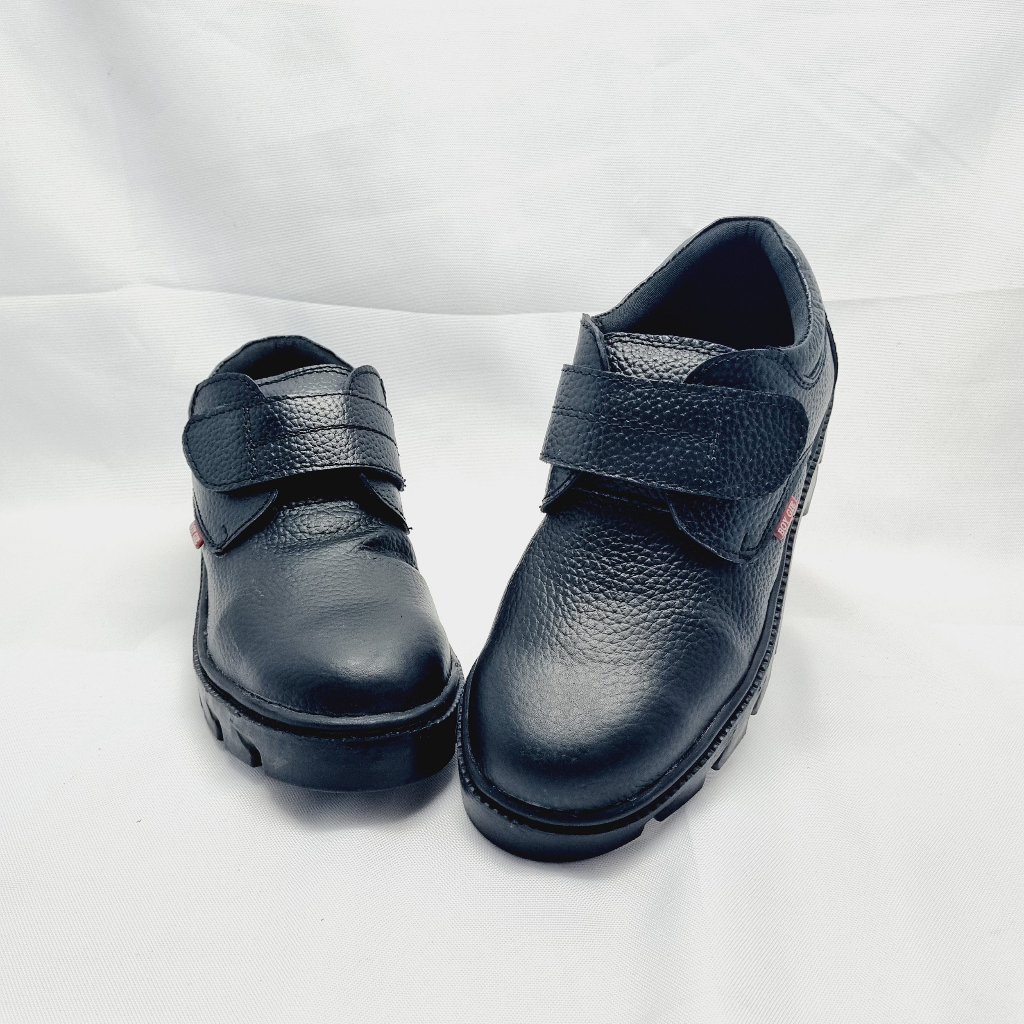 Sepatu Safety Model Perekat Velcro B335 Kulit Sapi Tahan Minyak dan Panas