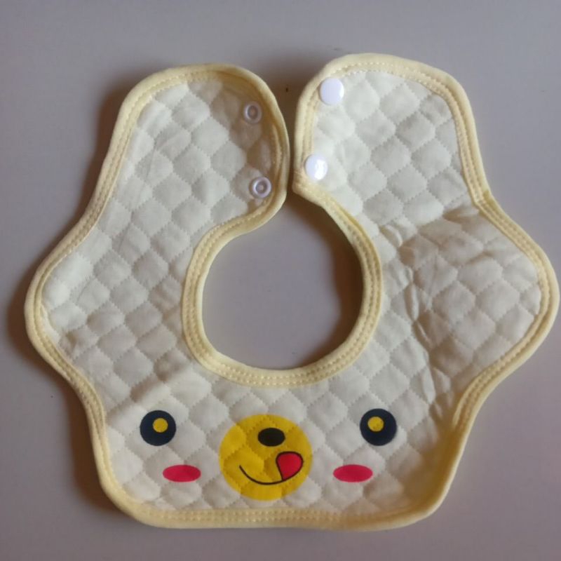 Celemek makan bayi lingkar tahan air waterproof motif lucu/slabber lingkar