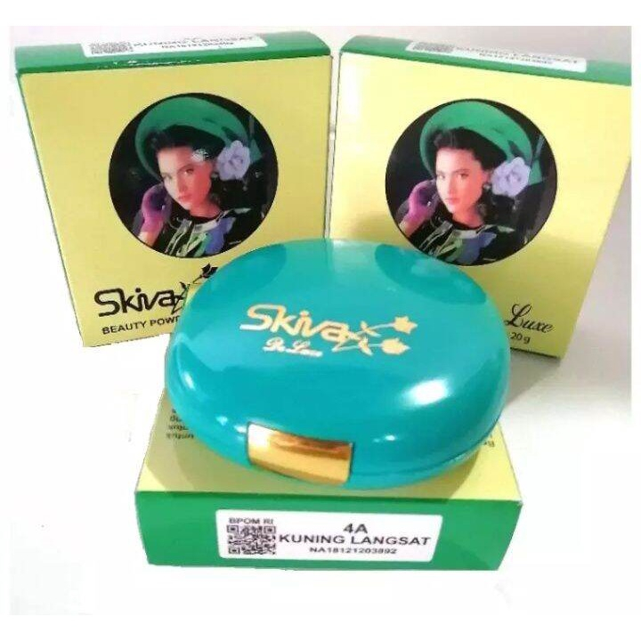 ❤ MEMEY ❤ SKIVA Beauty Compact Powder De Luxe | Bedak Compact Dus Hijau