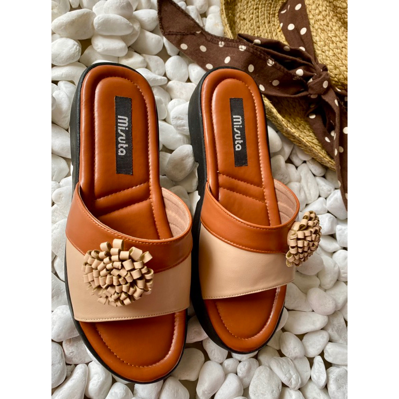 Misuta Collection wedges sandal cantik kode flowers