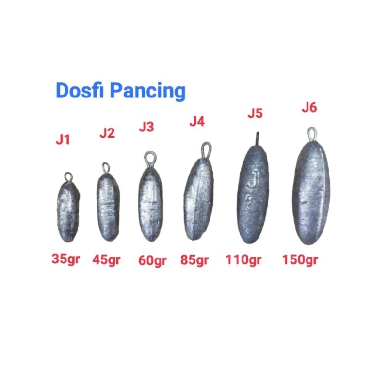 Timah J1 J2 J3 J4 J5 J6 Pemberat Mancing / Pancing Pemberat