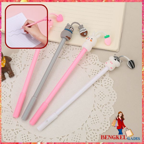 

BG Pena Gel Karakter Binatang Pen Hewat Lucu Pulpen Gel Kulitas