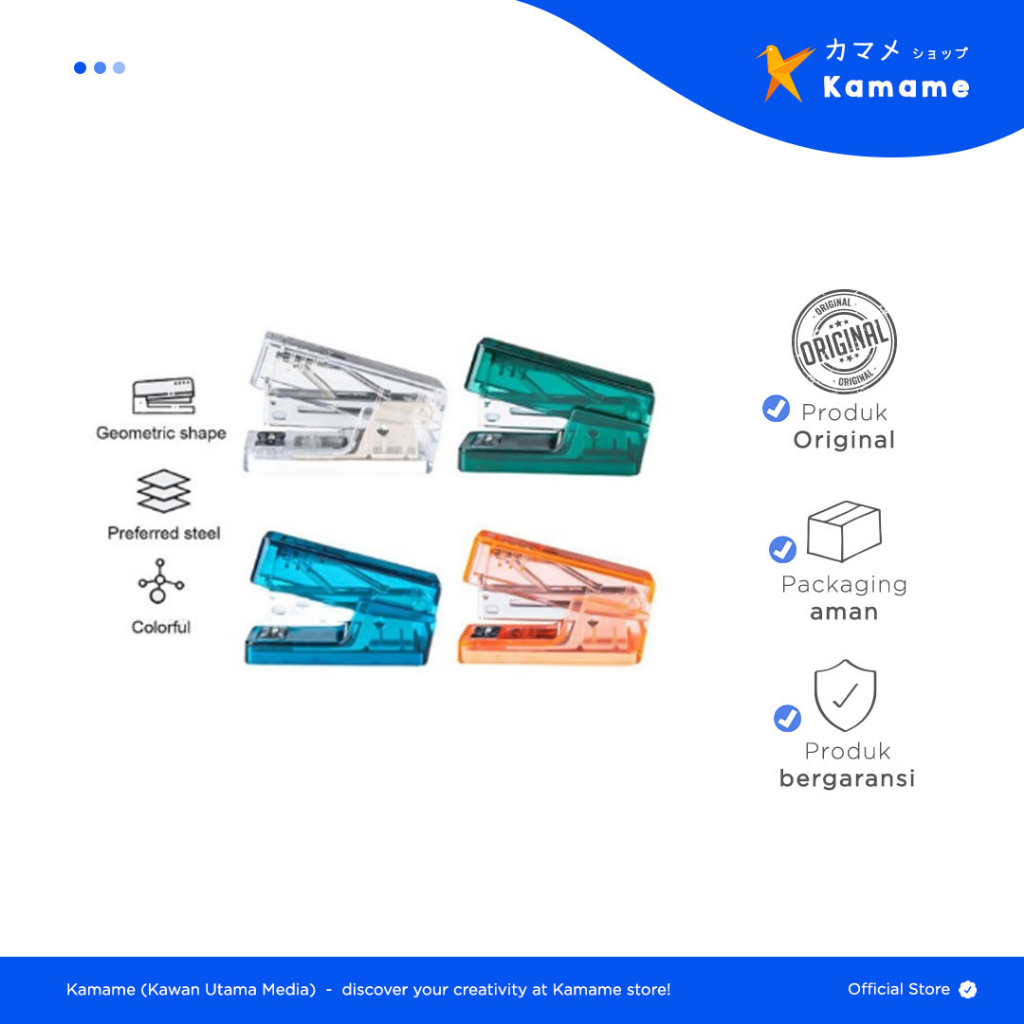 

Deli Nusign Stapler - Transparan Mini Kaps. 12 lembar NS083F - Kamame