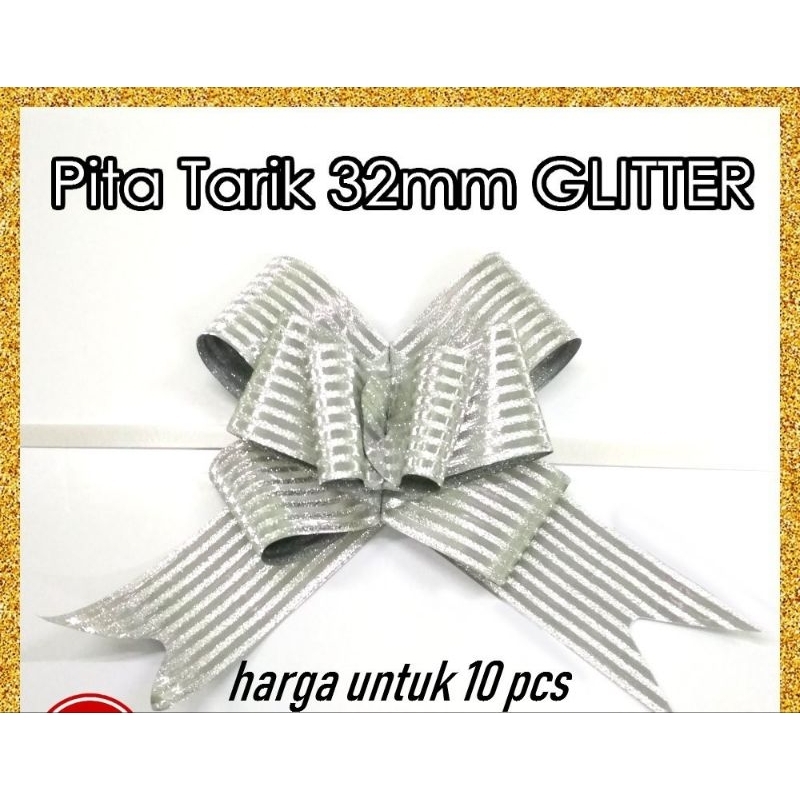 

Pita Tarik Glitter Polos/Garis Hiasan Kado Souvenir