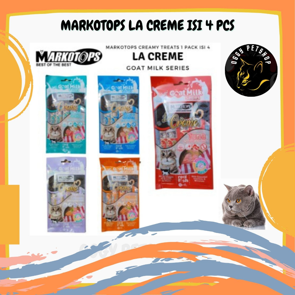 Markotops La Creme Cat Liquid Snack Markotops 15grx4pcs | Markotops Creamy