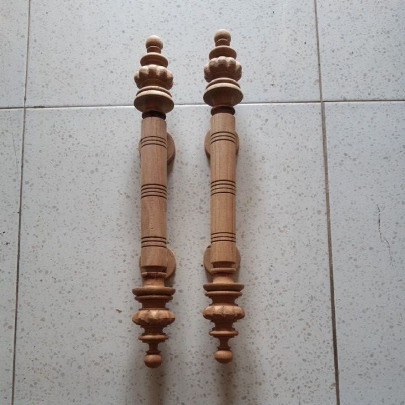 Gagang Pintu Handel Pintu Kayu Jati Gagang Pintu Kayu Jati Ukiran Pintu Kayu Jati 50cm