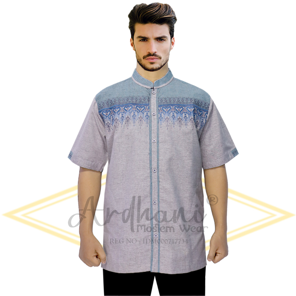 Baju Koko Modern Pria Dewasa 2024 Baju Koko Pria Terbaru 2024 Baju Koko Bordir Pendek Katun Shakeil 