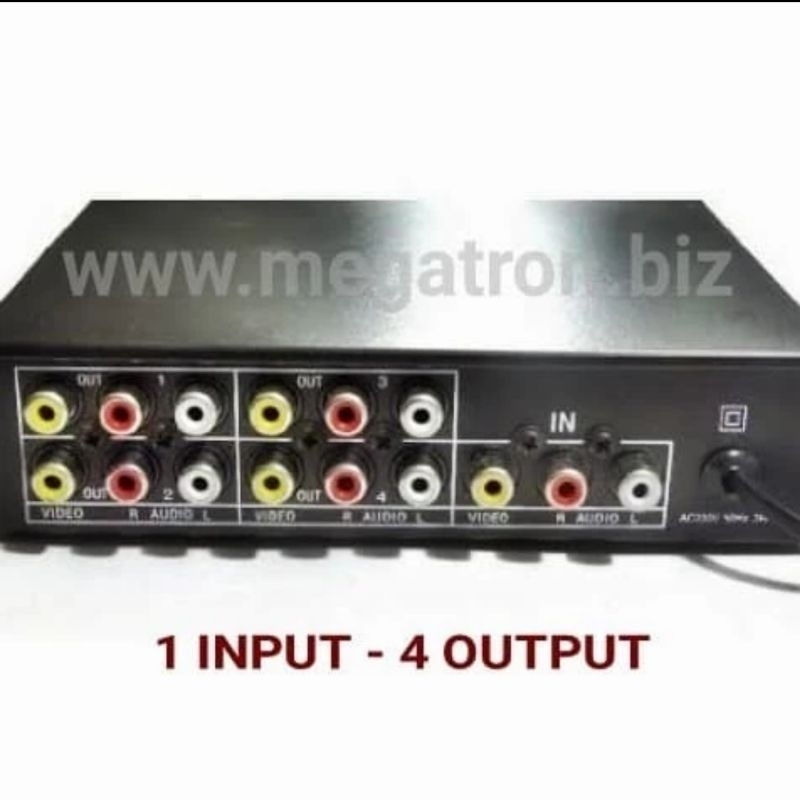 Audio Video Distributor 1 input - 4 output