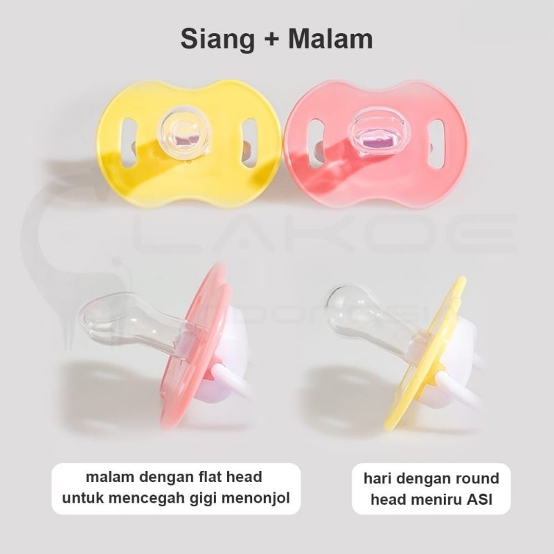 Empeng Bayi Silikon - Kompeng Dot Bayi Luci - BPA Free