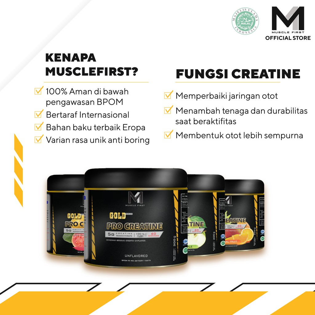 Muscle First M1 Pro Gainer 2 lbs + Pro Creatine 300 gram Paket Bulking Penambah Berat Badan Massa Otot