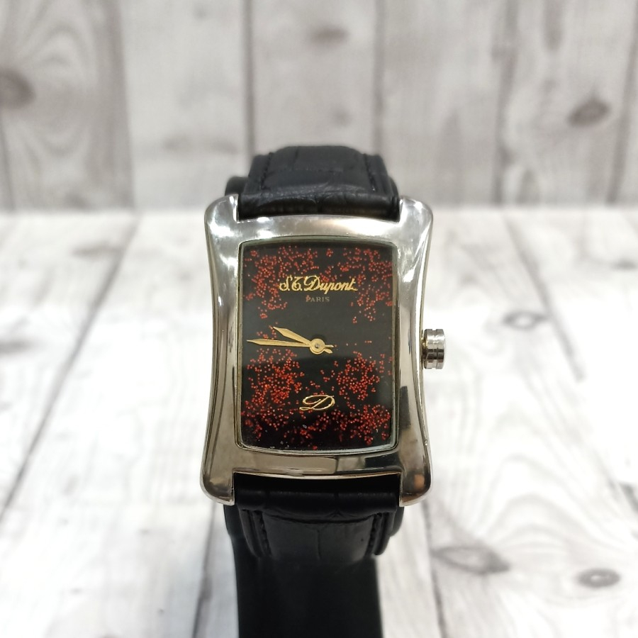 Jam Tangan ST Dupont Paris Vintage Tonneau Shape Quartz Langka Bekas Second Pria Asli Murah Terbaru