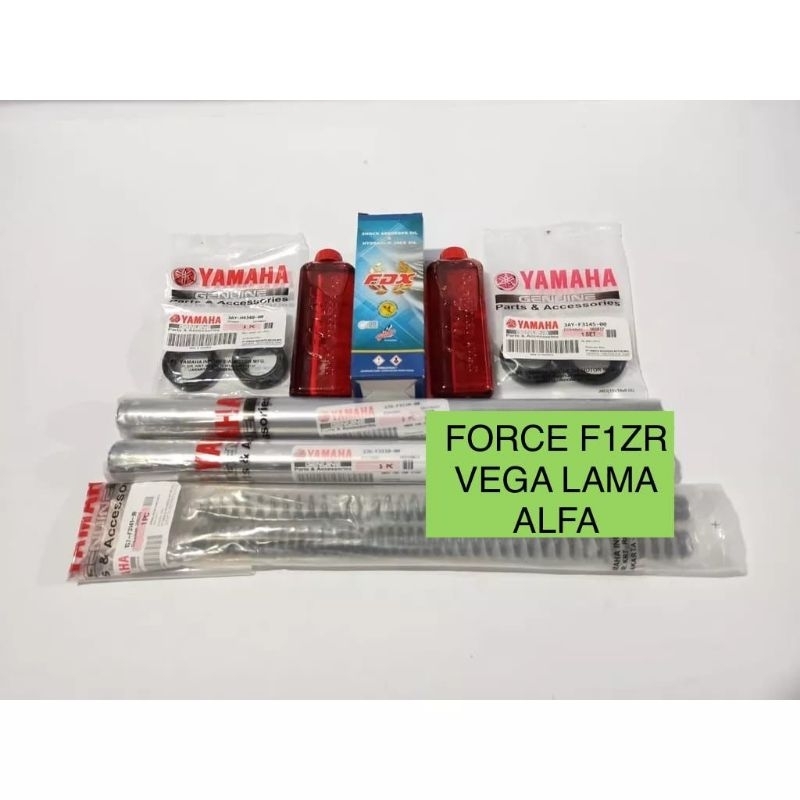 PAKET AS SHOCK SOK DEPAN FORCE 1 ZR F1ZR VEGA LAMA ALFA FORCE ONE WAN SET PER SEAL OIL YAMAHA