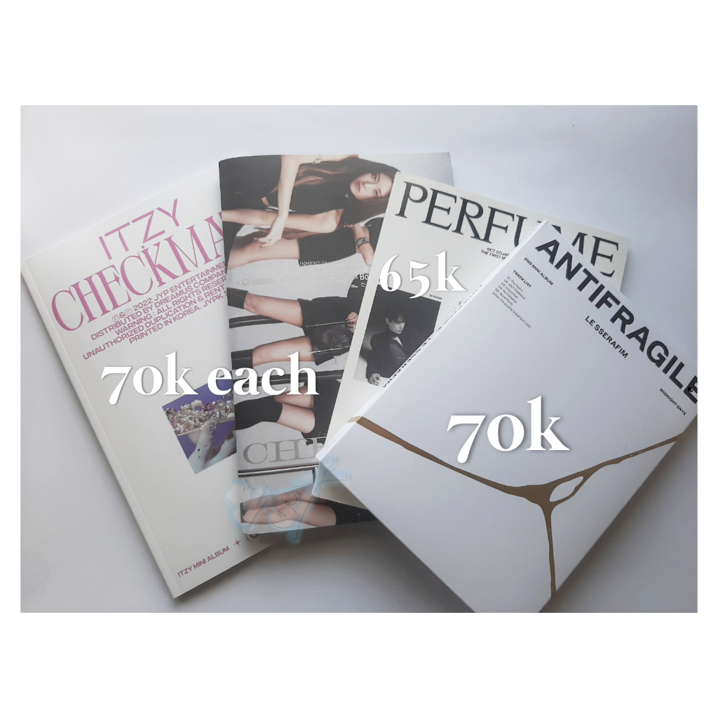 ALBUM ONLY ITZY CHESHIRE CHECKMATE DJJ PERFUME LESSERAFIM ANTIFRAGILE
