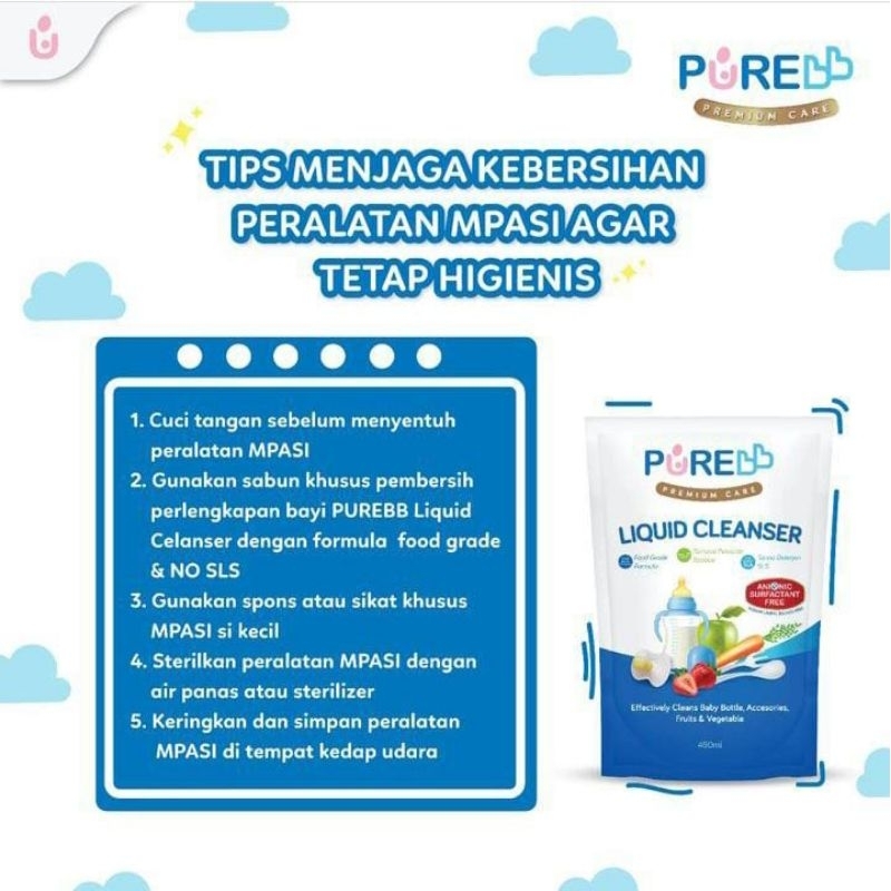 PUREBB LIQUID CLEANSER REFILL 700ML /sabun cuci perlengkapan baby