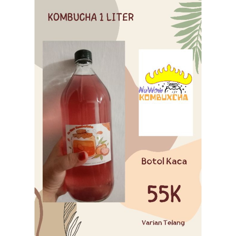 

kombucha 1 Liter botol Kaca