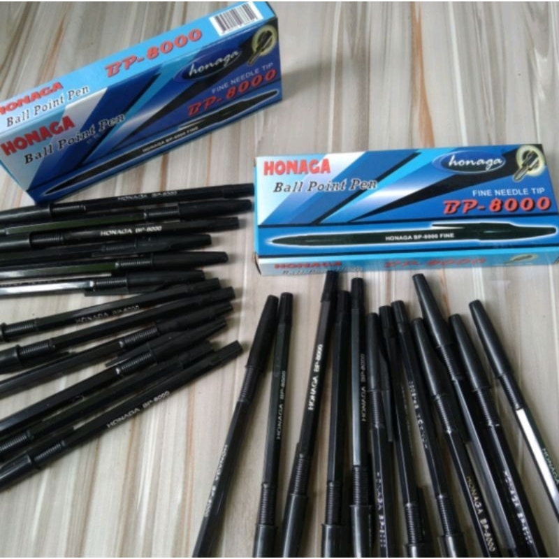 

Pulpen Honaga BP-8000 (1 Pak Isi 12 Pcs) Fine Needle Tip / Bolpen Honaga BP8000 / Bolpen Honaga BP 8000 / Bolpoin Honaga BP 8000