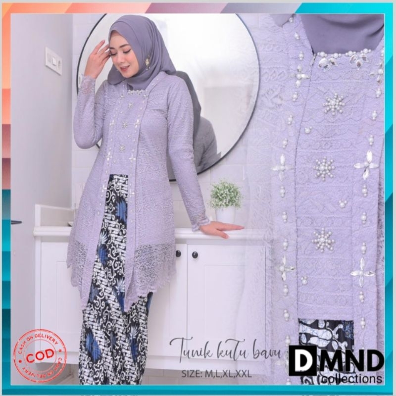 SETELAN TUNIK BRUKAT/TUNIK KUTU BARU BRUKAT/TUNIK PAYET/KEBAYA MODERN/ATASAN TUNIK