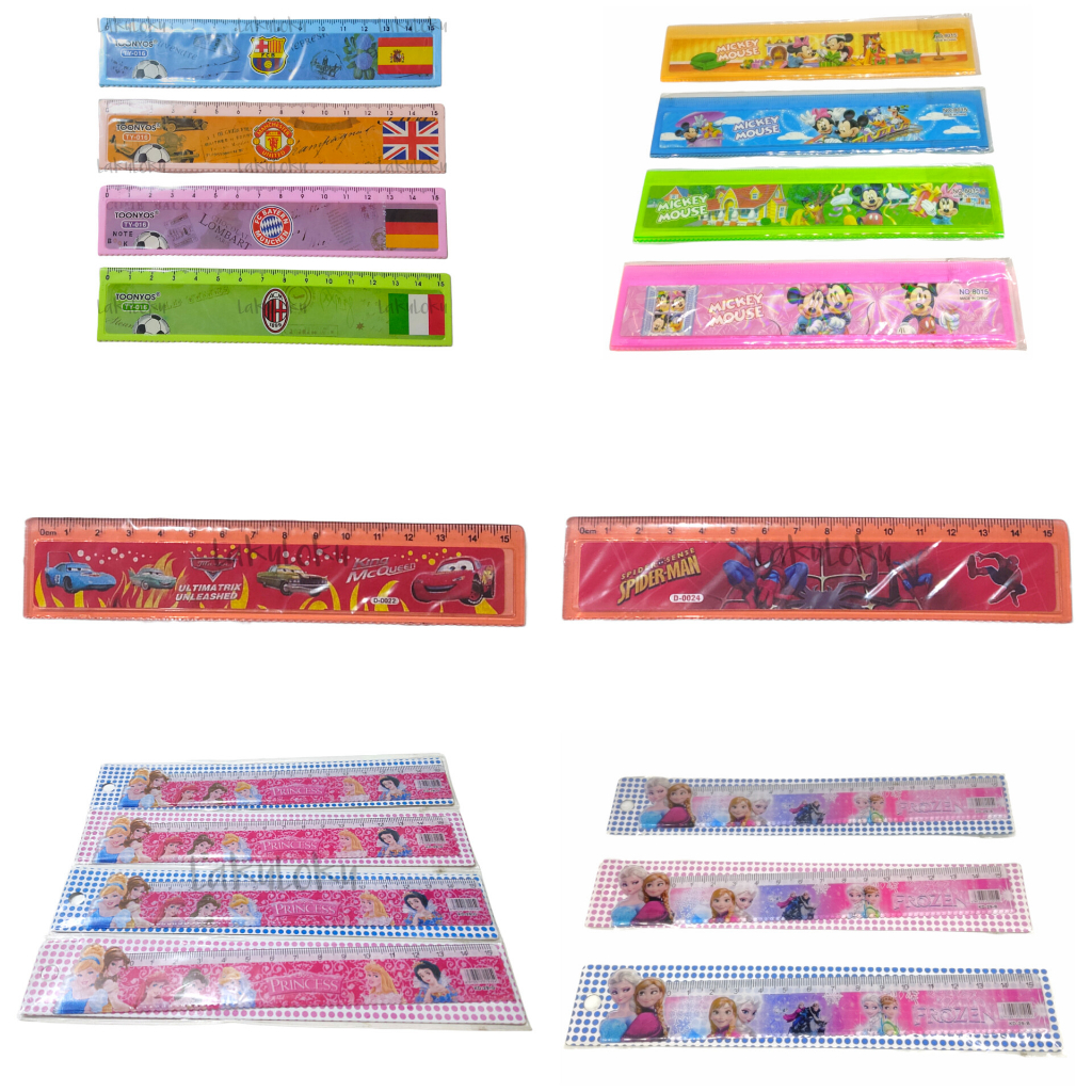 

Penggaris Plastik Fancy 15 cm