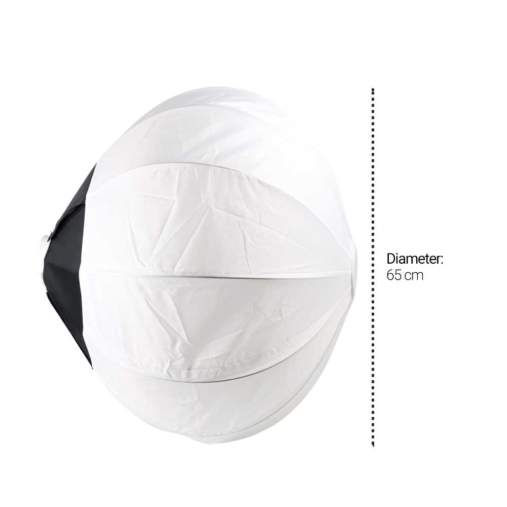 Flash Diffuser Softbox Studio Photography Light Ball 65 cm - 1355 - Black White