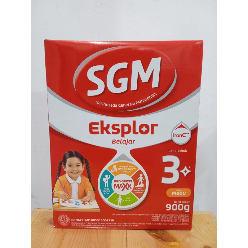 SGM Eksplor 1+, 3+ dan 5+ 900 gr || Rasa Vanilla | Madu | Cokelat