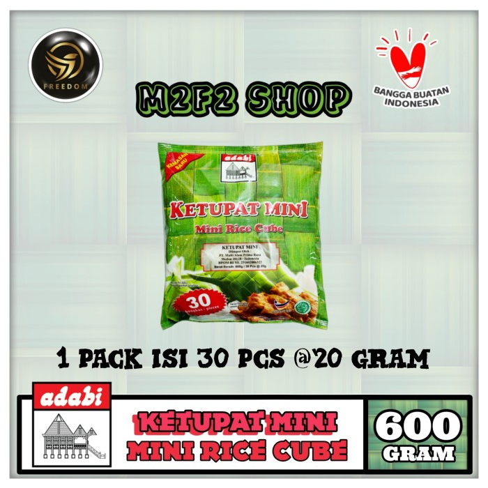 

Adabi Ketupat Mini | Rice Cube Isi 30 Pcs - 600 gr (Kemasan Satuan)