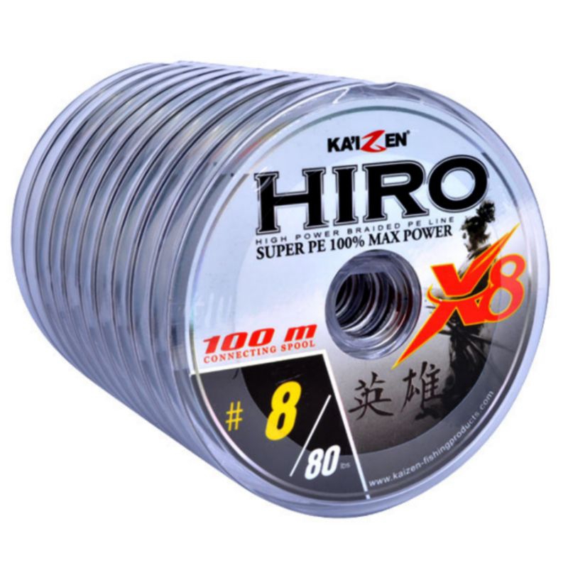 PROMO TERMURAH : Senar PE Kaizen Hiro X8 100M Connecting WHITE PE 6 dan PE 8