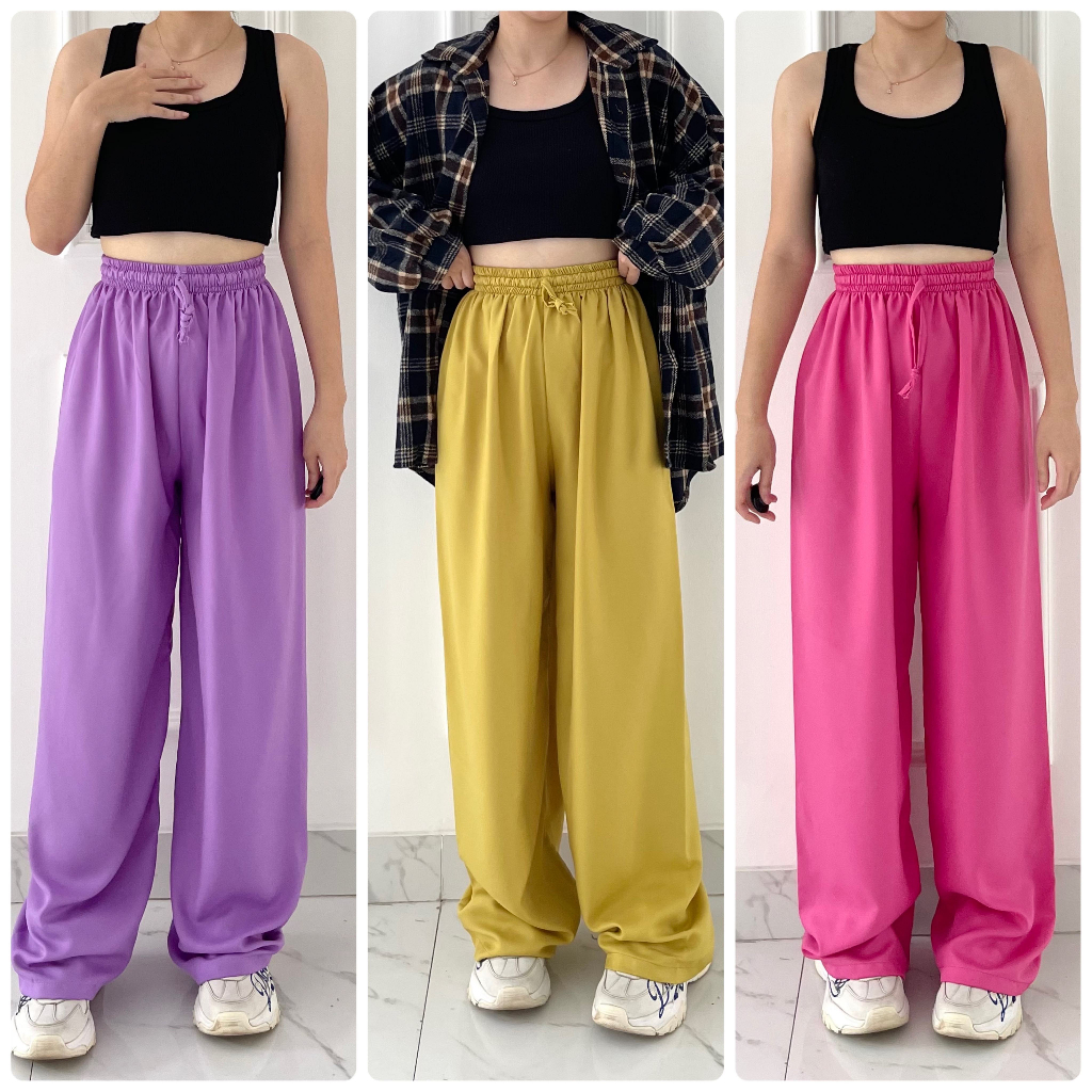 KYLA PANTS CELANA PANJANG KULOT ANTI LECEK KALLYOUTFIT