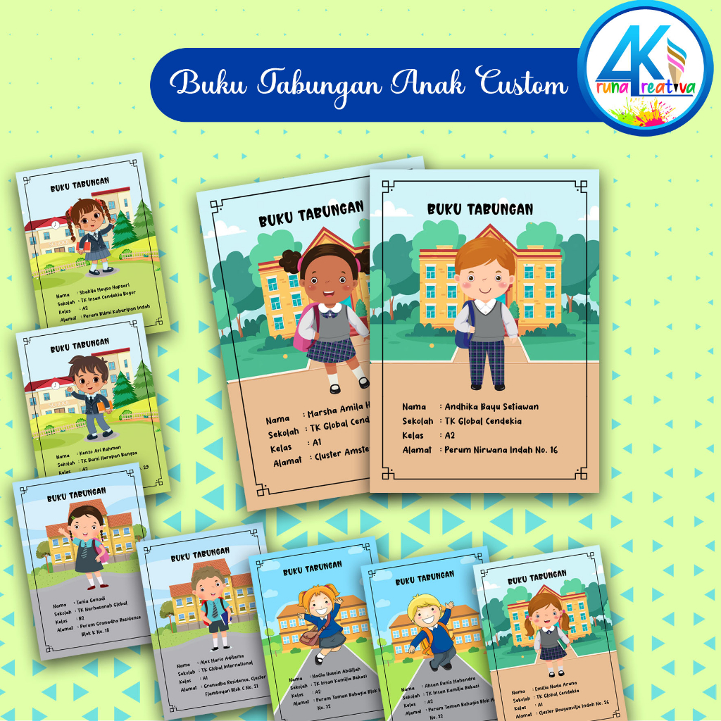 

Arunakreativa 71-79 Buku Tabungan Sekolah PAUD TK Custom