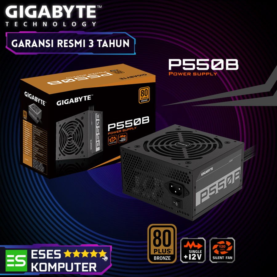 PSU Gigabyte P550B 550W - ATX - 80 Plus Bronze - 3 Years Warranty