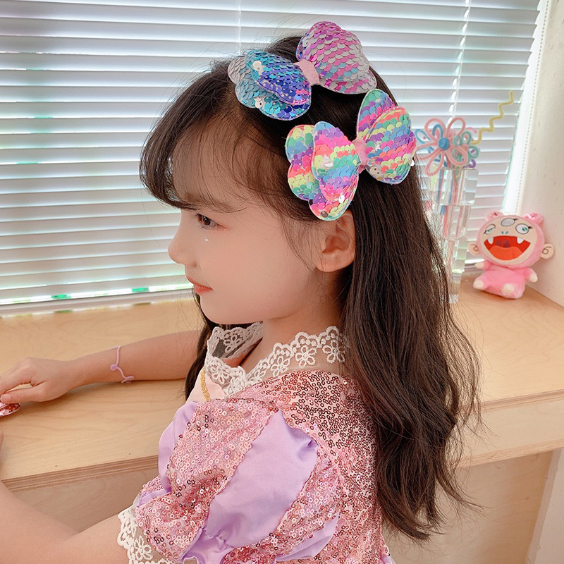 Nay Bow JEPIT PITA RAMBUT ANAK CEWEK AKSESORIS FASHION KOREA IMPORT SEQUIN BLING