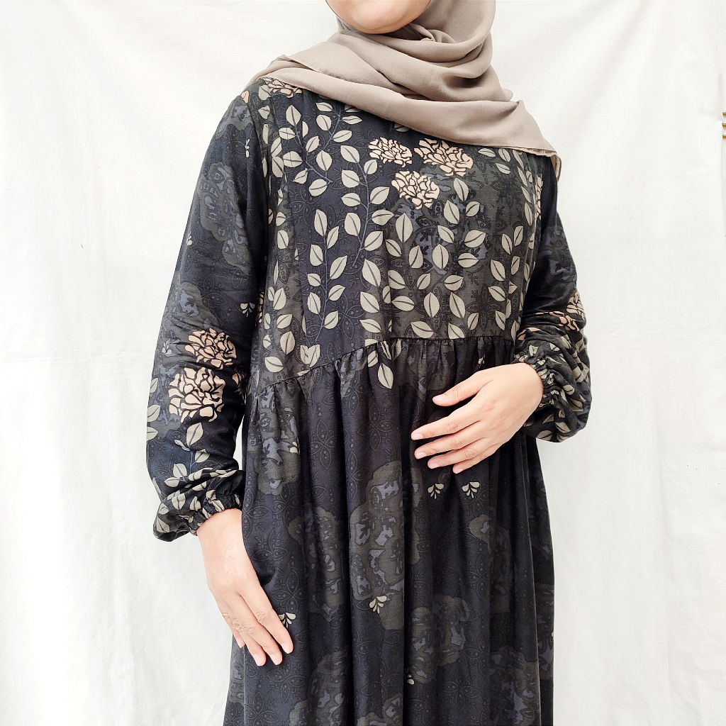 Gamis Menyusui Bukaan Samping Kanan Kiri | Long Dress Hamil Busui Friendly Rayon
