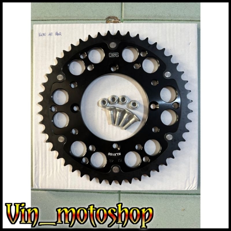 Gear Belakang Merek ROZ KLX 150 Black Tersedia ukuran 44 46 48 50 52