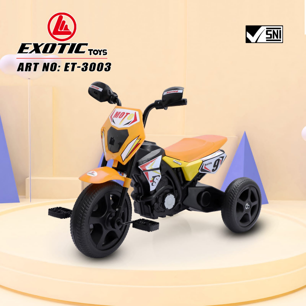 Exotic Tricycle Sepeda Roda Tiga ET-3003 / Mainan Motoran Gowes ET-3003