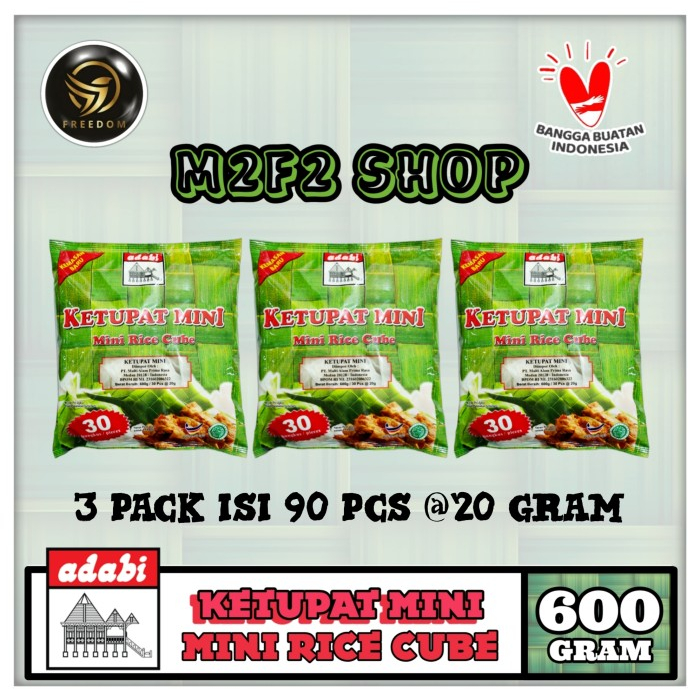 

Adabi Ketupat Mini | Rice Cube Isi 30 Pcs - 600 gr (Kemasan 3 Pack)