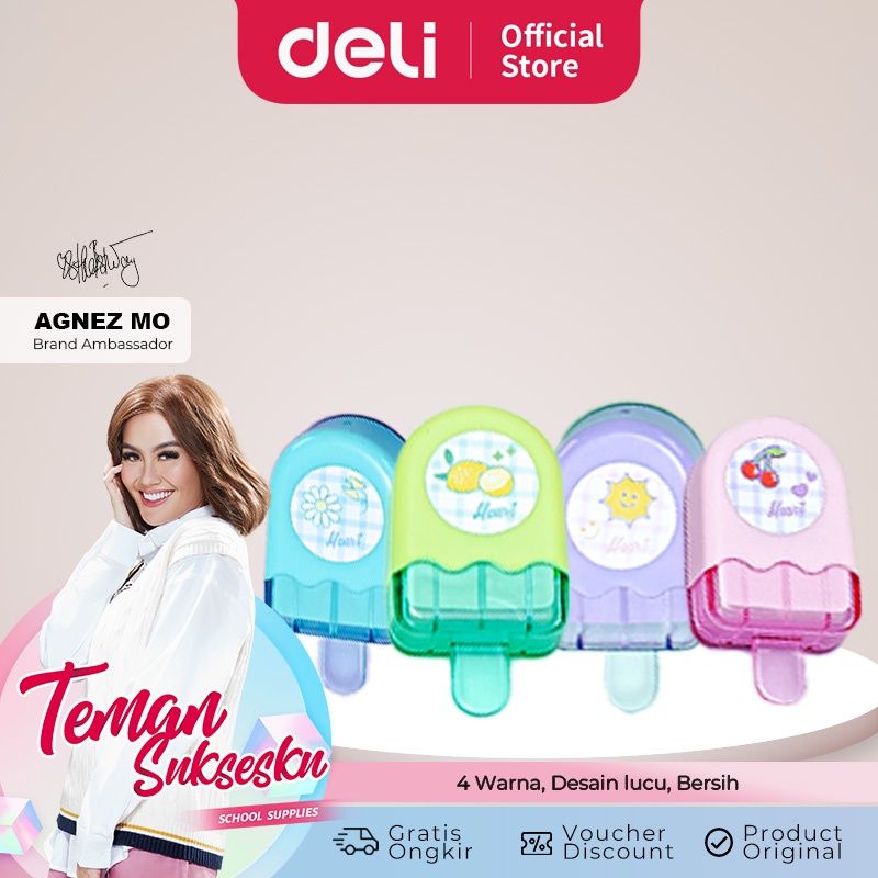 

Deli Penghapus Es Krim 4 Warna Mudah Dibersihkan 71122