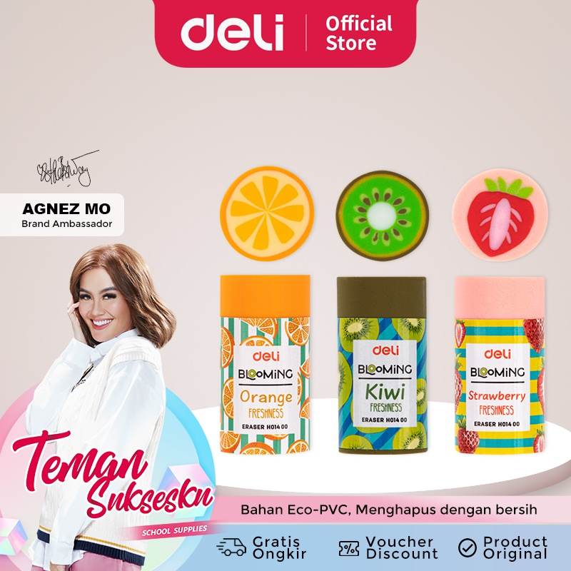 

Deli Penghapus Pensil Eco-PVC Kinerja menghapus yang baik Pilihan warna cerah EH01400