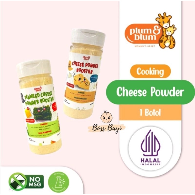 PLUM &amp; BLUM - Kaldu Bubuk MPASI (Hati Ayam/Salmon/Sapi/Udang/Jamur) Kemasan Jar 80gr | Chicken / Beef Stock Powder / Milky Cheese Powder / Seaweed Cheese Powder