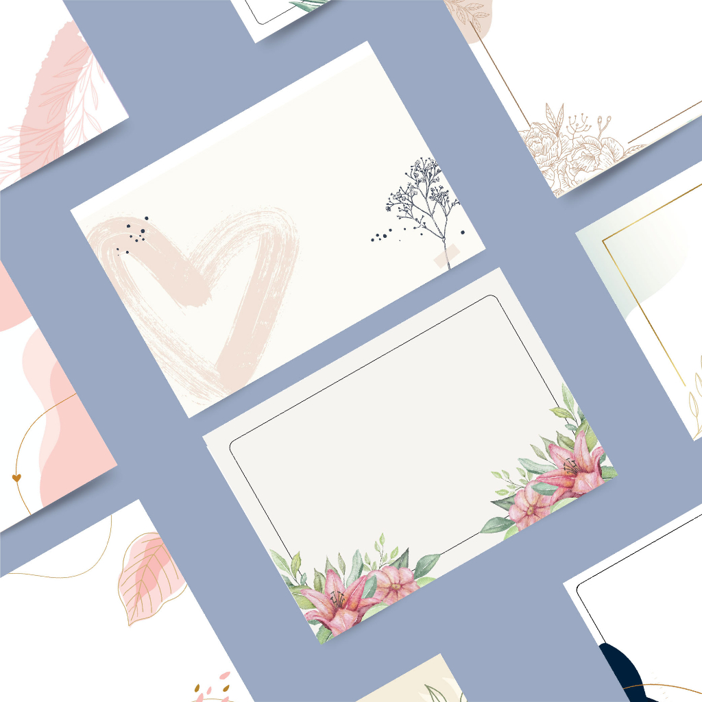 [ 24PCS ] CUSTOM KARTU UCAPAN / KARTU UCAPAN KOSONG / KARTU UCAPAN SOUVENIR PERNIKAHAN / KARTU UCAPA