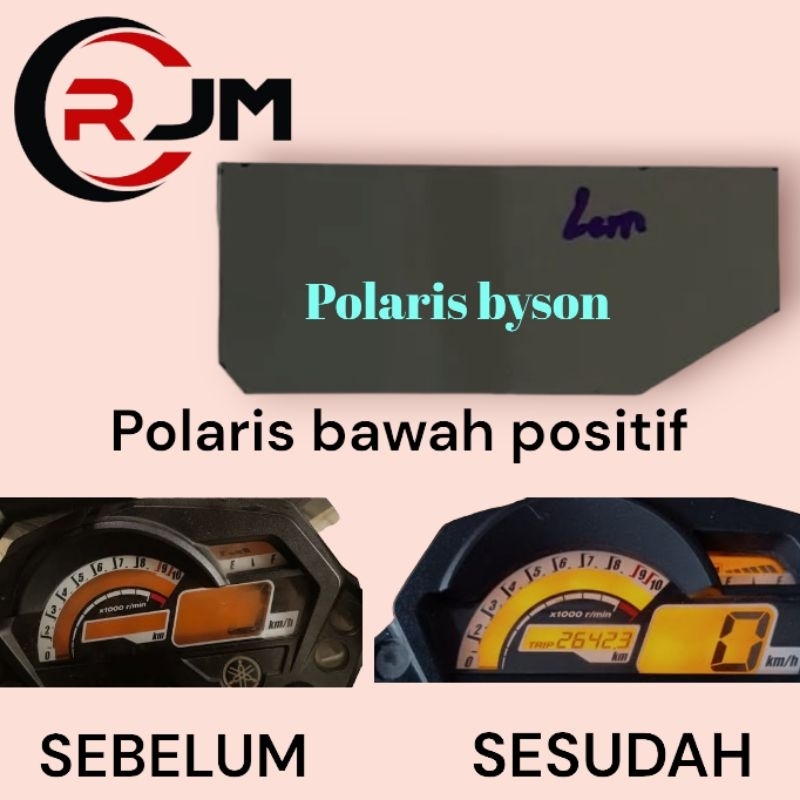 POLARIS BAWAH BYSON POLARIZER BYSON KARBU BAWAH POSITIF DISPLAY