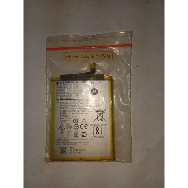 Baterai Motorola E4 plus original cabutan.