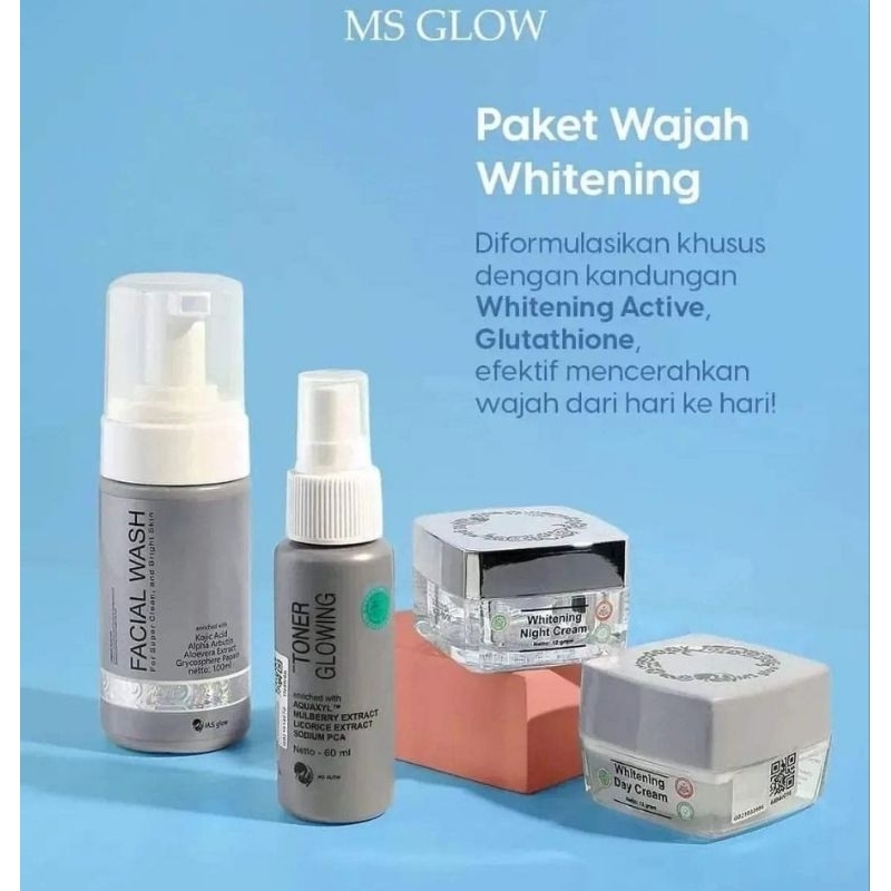 Paket Wajah MS GLOW / Paket Whitening/ Paket Ultimate / Paket Acne / Paket Luminous/ Paket White Cell MS GLOW