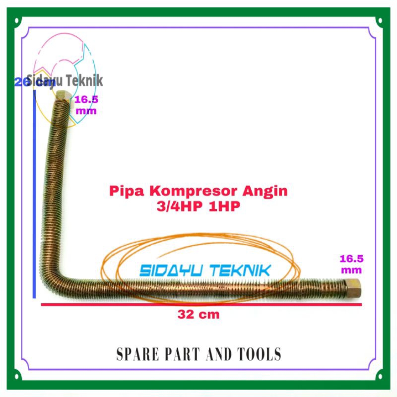 Pipa Kompresor Angin Portable 3/4HP 1HP
