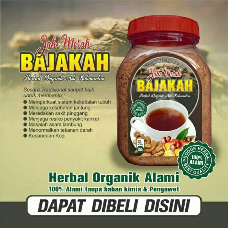 

jahe merah plus akar bajakah asli kalimantan isi 350 grm